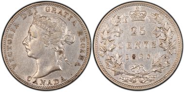 1893 25C AU50