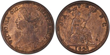 1868 1/4D S-3958 MS62RB