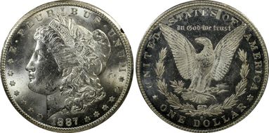 1887-S $1 MS63+ 