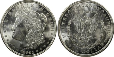 1921-D $1 MS64