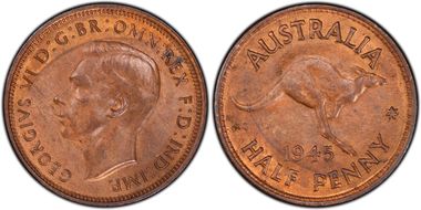 1945(p) 1/2D No Dot MS63RB