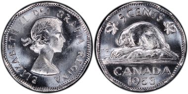 1953 5C Strap, Near Leaf MS65