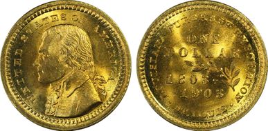1903 G$1 LA Purchase, Jefferson MS66