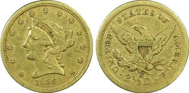 1856-S $2.50 VF30
