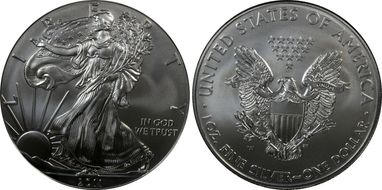 2011-W $1 Burnished Silver Eagle 25th Anniversary Set First Strike SP70