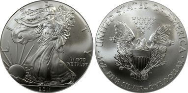 2011 $1 Silver Eagle 25th Anniversary Set First Strike MS70
