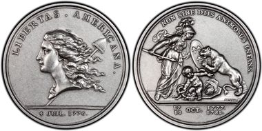 (1776) Medal Libertas Americana Ag 2005 Restrike MS61