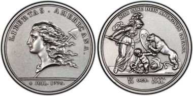 (1776) Medal Libertas Americana Ag 2005 Restrike MS61