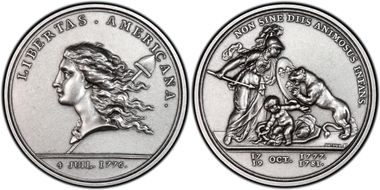 (1776) Medal Libertas Americana Ag 2005 Restrike MS61