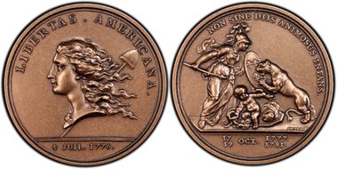 (1776) Medal Libertas Americana AE 2006 Restrike MS62