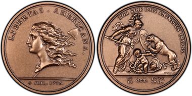 (1776) Medal Libertas Americana AE 2006 Restrike MS62