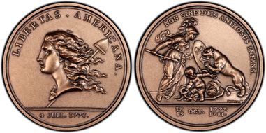 (1776) Medal Libertas Americana AE 2006 Restrike MS62