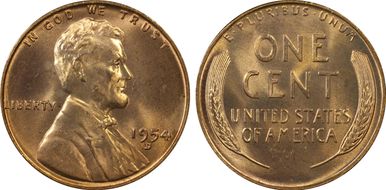 1954-D 1C MS67RD