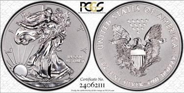 2011-P $1 Silver Eagle Rev PR 25th Anniversary Set First Strike PR70