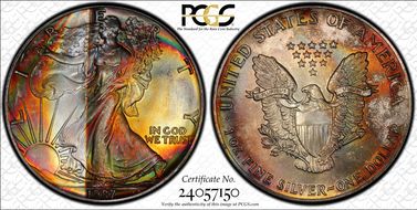 1987 $1 Silver Eagle MS66