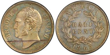 1863 1/2C Prid-57 Var Silvered PR63