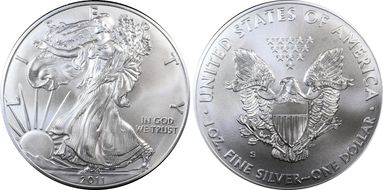 2011-S $1 Silver Eagle 25th Anniversary Set First Strike MS70