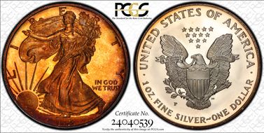 1995-P $1 Silver Eagle PR67DCAM