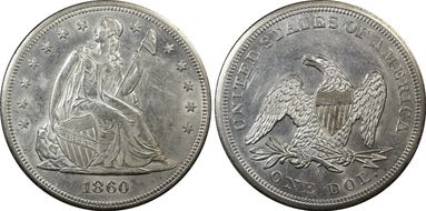 1860-O $1 AU55