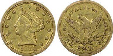 1850-O $2.50 AU53