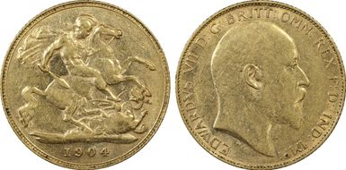 1904-P 1/2 Sov S-3976A XF45