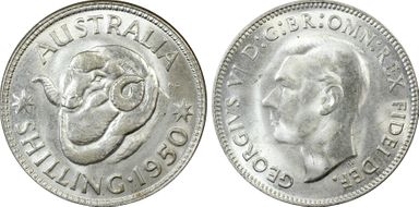 1950(m) Shil KM-46  Ag MS65