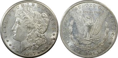 1887-S $1 AU58