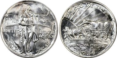 1936 50C Oregon MS65