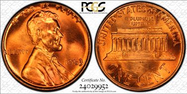 1963 1C MS66RD