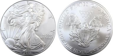 2011 $1 Silver Eagle 25th Anniversary Set First Strike MS70