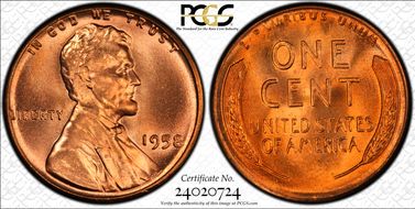 1958 1C MS67RD