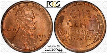 1912-S 1C MS65+ RD