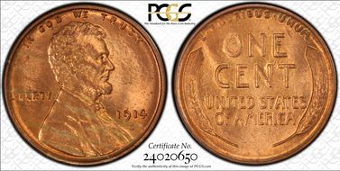 1914-S 1C MS65RD