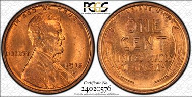 1915-D 1C MS66RD