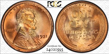 1921 1C MS67RD