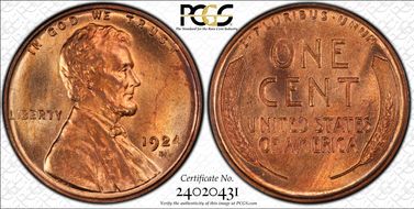 1924-D 1C MS65RD