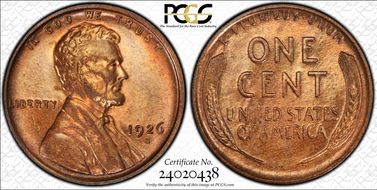 1926-S 1C MS64RD