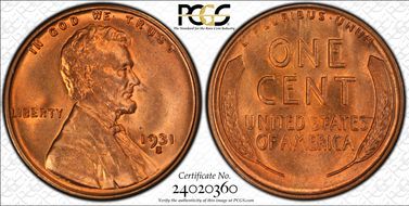 1931-S 1C MS66RD