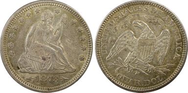 1873 25C Arrows AU53