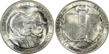 1936 50C Gettysburg MS65+