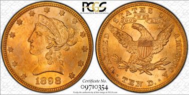 1898 $10 MS63