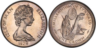 1979 Crown Tynwald-Godred Cravan/CuNi KM-46 MS65