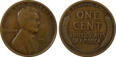 1922 No D 1C Strong Reverse VF20BN