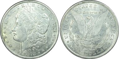 1878 8TF $1 VAM 14.1, Alligator Eye AU50