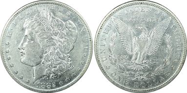 1882-O/S $1 VAM 4 XF45