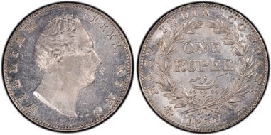 1835.(B) Rupee SW-1.47 ↑↑ MS62