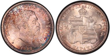 1883 25C Hawaii MS67