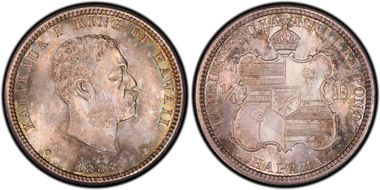 1883 25C Hawaii MS66