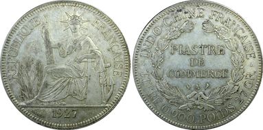 1927-A Piastre Lec-303 AU50