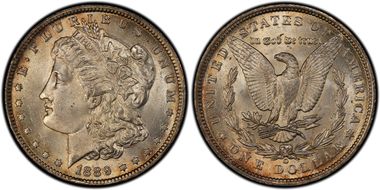 1889-O $1 VAM 6, Doubled Date MS63+